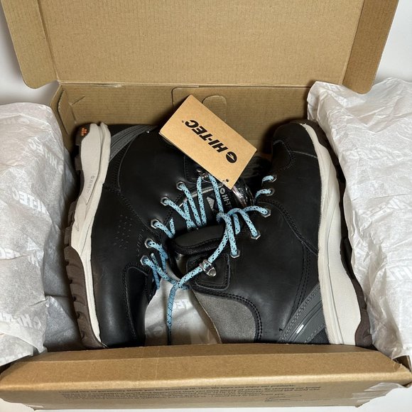 Hi-Tec Hiking Shoes Women Size 6.5 M Black Mid Top Waterproof Style 76952 NWB - Picture 9 of 9